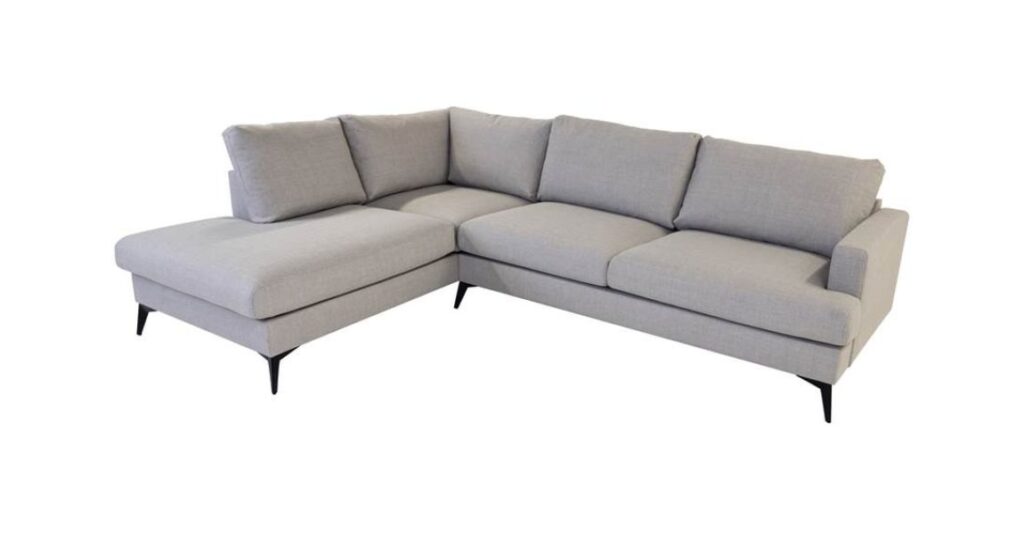 Grå openend Belani chaiselong sofa