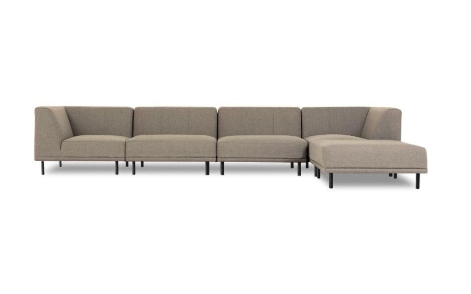 sandfarvet Paris Chaiselongsofa med fem moduler