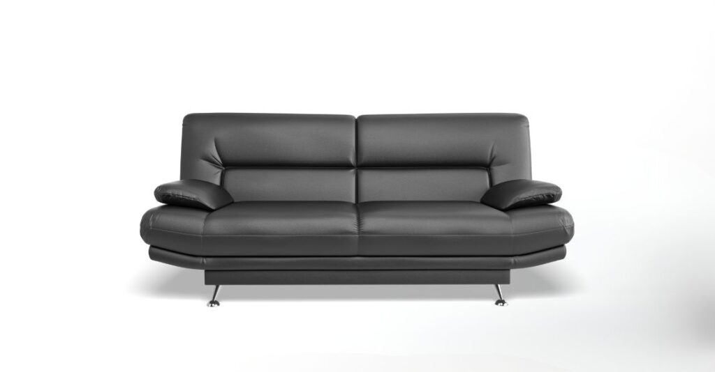 Sort 2 personers lædersofa