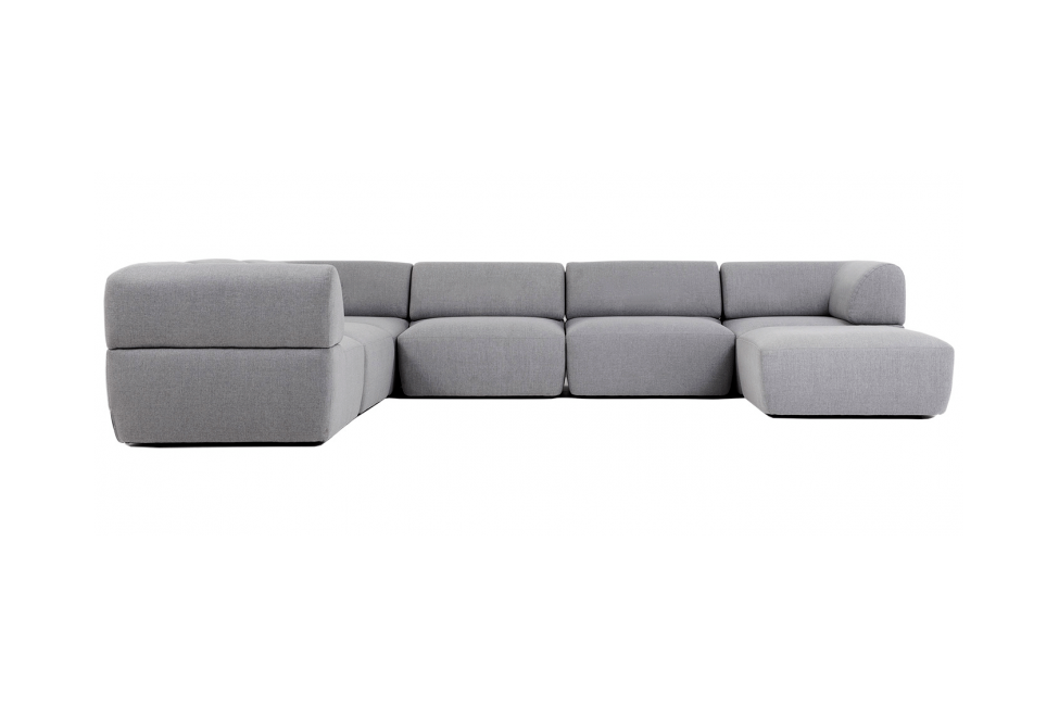Grå toronto u-sofa